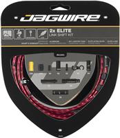 Jagwire 2x Elite Link Shift Cable Kit, Red