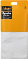 Halfords Cleaning Cloths x 3