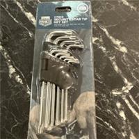 Halfords Advanced 9pc Torx Security Star Tip Key Set T10 T20 T25 T27 T30 T40 T50
