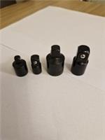 Set of 4 Halfords Advanced square adapters 1/4-3/8-1/2 male female