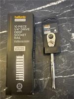 Halfords Advanced 1/4 Drive Ratchet & 1/4 Deep Sockets, Metric.