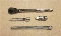 Halfords Advanced 1/2" Ratchet Handle Power Extension Bar UJ set ( 3/8" 1/4")