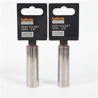 Halfords Advanced 13mm + 14mm 3/8" drive 6 point deep CV sockets *NEW* UK Seller