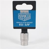 Halfords Advanced E12 Female Torx Star Socket 3/8" Drive *NEW* - UK Seller!