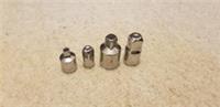 Set of 4 Halfords Advanced Professional square adapters 1/4-3/8-1/2 male female