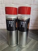 PEUGEOT SCARLET RED PEARLESCENT SPRAY PAINT 300ML CANS HALFORDS X2