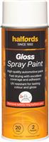 Halfords S0-140 White Gloss Car Spray Paint - 400Ml