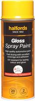 Halfords S5-130 Yellow Gloss Car Spray Paint - 400Ml