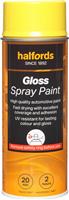 Halfords S5-150 Yellow Gloss Car Spray Paint - 400Ml