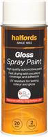 Halfords S0-190 White Gloss Car Spray Paint - 400Ml