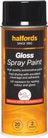 Halfords S2-020 Black Gloss Car Spray Paint - 400Ml