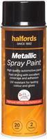 Halfords M2-100 Black Metallic Car Spray Paint - 400Ml