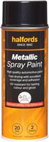 Halfords M2-190 Black Metallic Car Spray Paint - 400Ml