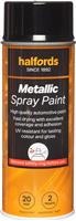 Halfords M2-130 Black Metallic Car Spray Paint - 400Ml