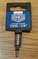 Halfords Advanced Professional Torx Star Bit Socket T10 - TX10 1/4" Drive 364638