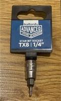Halfords Advanced Professional Torx Star Bit Socket T8 - TX8 1/4" Drive 364620