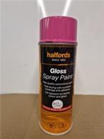 HALFORDS SPRAY PAINT 400ML PURPLE GLOSS S8-020 FAST DRYING UV RESISTANT COLOUR