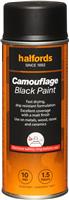 Halfords Camouflage Paint Black 400Ml