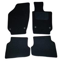 Halfords Fully Tailored Black Mat Set For VW Polo Mk5 09-17 With Round Fixing Clips