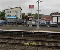 Photo 6x4 Ticket machine on Craven Arms railway station Halford On platfo c2019