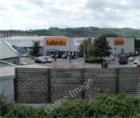 Photo 6x4 Cardiff : Halfords viewed from Grangetown railway station Cardi c2010