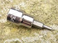 HALFORDS ADVANCED 3mm HEX / ALLEN SOCKET, 3/8" DRIVE, NEW.