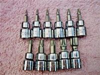 Halfords Advanced 11 Piece Security Torx Set, 3/8 Drive, T10 through to T60.