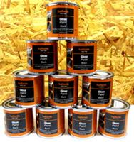 10 x Halfords Black Gloss Paint Tough Durable Protective Finish 250 Per Tin