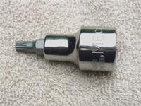 HALFORDS ADVANCED 5mm SPLINE SOCKET, TRIPLE SQUARE, 1/2" DRIVE, NEW.