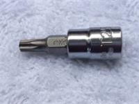HALFORDS ADVANCED T25 SECURITY TORX SOCKET, 1/4" DRIVE, NEW.