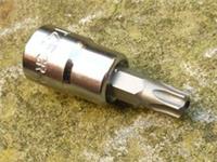 HALFORDS ADVANCED T45 SECURITY TORX SOCKET, 3/8 DRIVE, NEW.