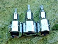 HALFORDS ADVANCED M4, M5 and M6 SPLINE SOCKETS, TRIPLE SQUARE, 1/2 DRIVE, NEW.