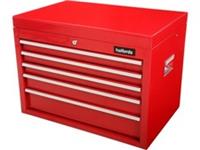 Halfords Garage Workshop Tool Heavy‑Duty Lockable 5 Drawer Top Chest - Red A