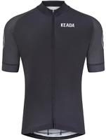 Keada Sports Men's Essential Short Sleeved Cycling Jersey, Black - XXL