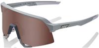 100% S3 Sunglasses - Soft Tact Stone Grey, Hiper Silver Mirror