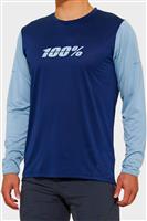 100% Ridecamp Long Sleeve Jersey Navy/Slate - L