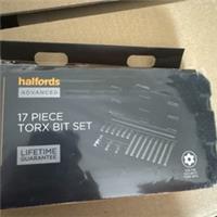 Halfords Advanced 17 Piece Torx Bit Set - T20 to T55 - New & Sealed 🌟