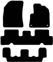 Halfords Citroen C4 Grand Picasso - Set of 4 Standard Car Mats 2 Clips (EE0186)