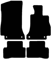 Halfords Mercedes C Class - Set Of 4 Standard Car Mats 4 Clips (Ee0564)