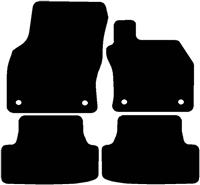 Halfords Seat Leon Mk3 - Set Of 4 Standard Car Mats 4 Clips (Ee0833)