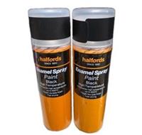 Enamel Black High Temprature Up To 650 Spray Paint Halfords Pack X 4