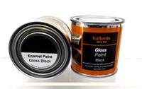 2 x Black Gloss Enamel Paint Tough Durable Protective Finish Multi Use Halfords