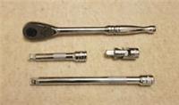 Halfords Advanced 1/2" Ratchet Handle Power Extension Bar UJ set ( 3/8" 1/4")