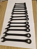 Set of 14 Halfords Spanners Advanced Metric Ratchet Combination 6-19 mm BLACK