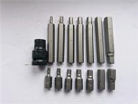 Halfords Advanced 1/2" drive long hex allen 10mm shank adapter socket 4 to 12mm