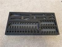 Halfords Advanced 1/4" Drive Socket set tool storage Foam tray shadow tray
