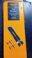 Halfords Nut Riveter. Includes 40 Nut Rivets M3, M4, M5, M6 (10 each). Fast post