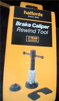 Halfords Brake Caliper Rewind Tool. Piston Repeller. Screw Length 90mm.Clockwise