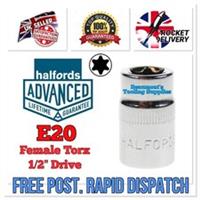 E20 E-Torx Female Torx 1/2 Socket Halfords Advanced Professional Tool *FREE POST