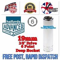 Halfords Advanced Professional 19mm Deep Socket 3/8 Drive 6 Point *Free Post*